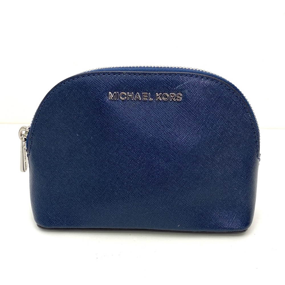 Micheal Kors Women's Midnight Blue Saffiano Leather Travel Pouch